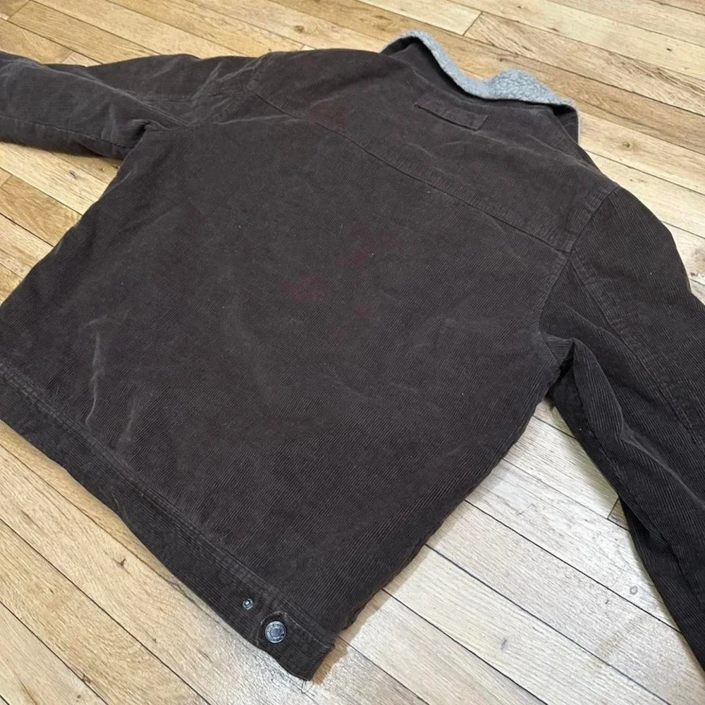 US Polo Assn Brown corduroy fur lined collar jacket
